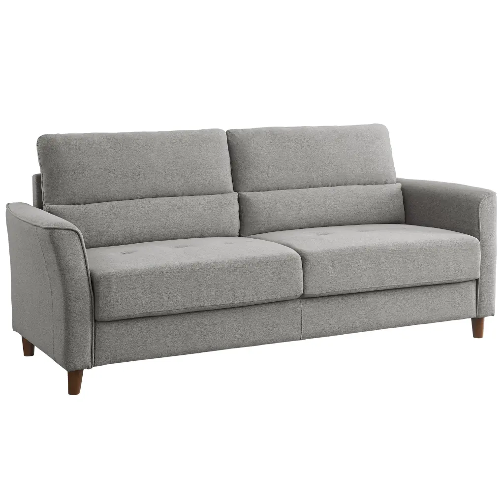 OakvillePark Daisy Fabric Upholstered Living Room Sofa Gray