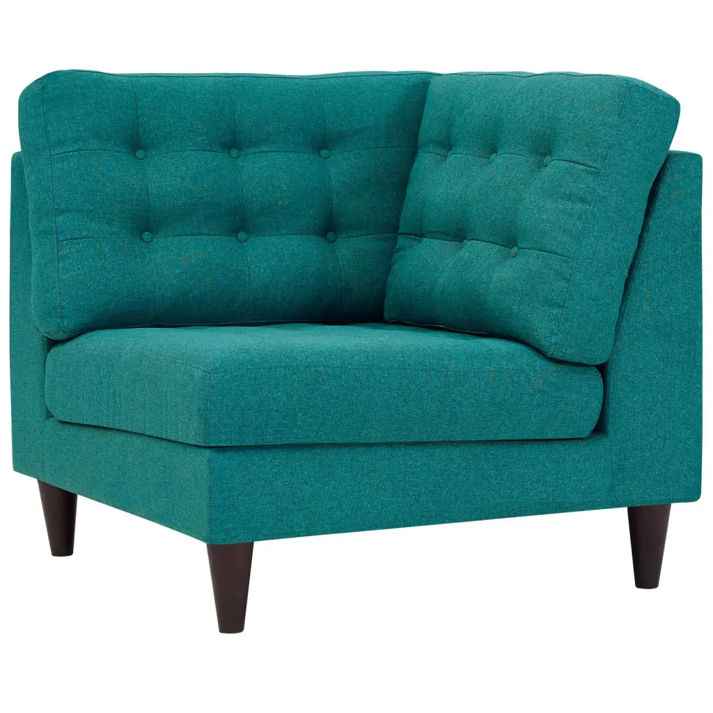 Modern Urban Design Aqua Blue Fabric Lounge Club Sofa Corner Chair