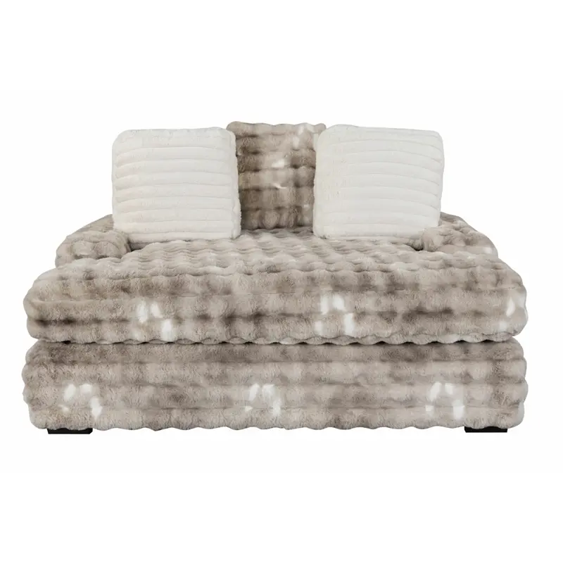 Global Furniture USA U8292 Gray Fabric Lounger Sofa USB Ports - Contemporary Living Room Seating