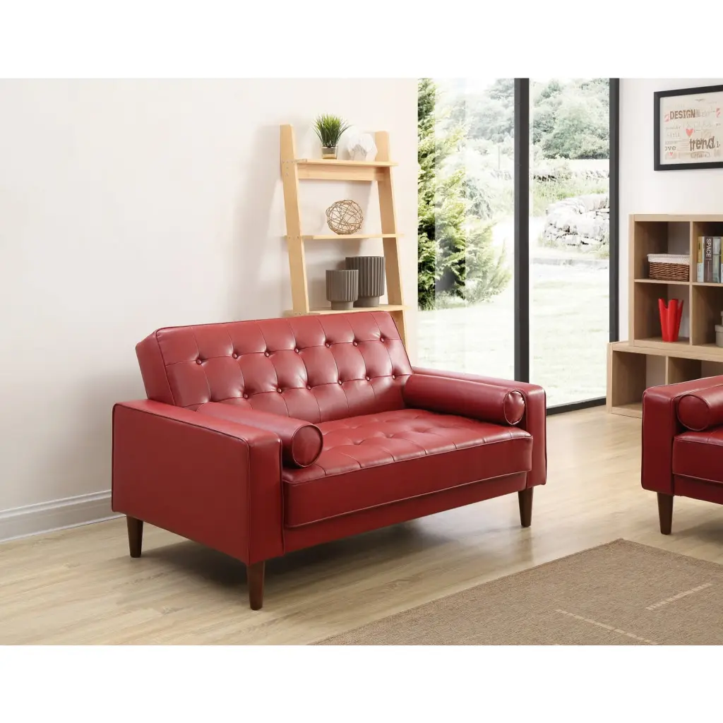 Maykoosh Sophisticated Simplicity Loveseat Bed Red - Convertible Sofa Bed
