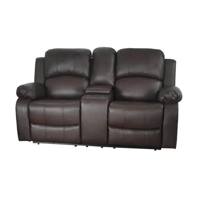 Lifestyle Furniture Utica Reclining Loveseat Dark Brown 40 x 74.5 x 37 Leather Sofa