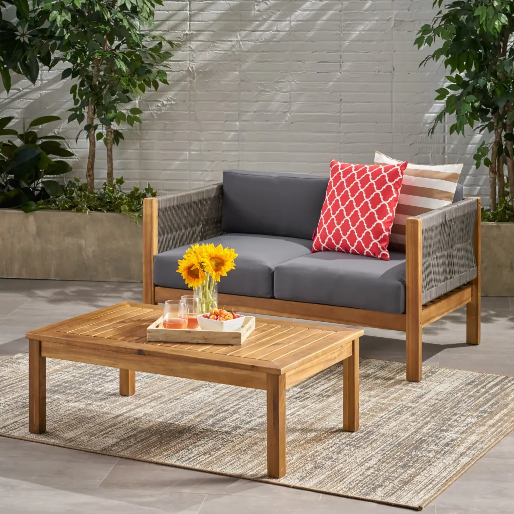 CoSoTower Laurel Loveseat & Coffee Table Set - Stylish Living Room Furniture