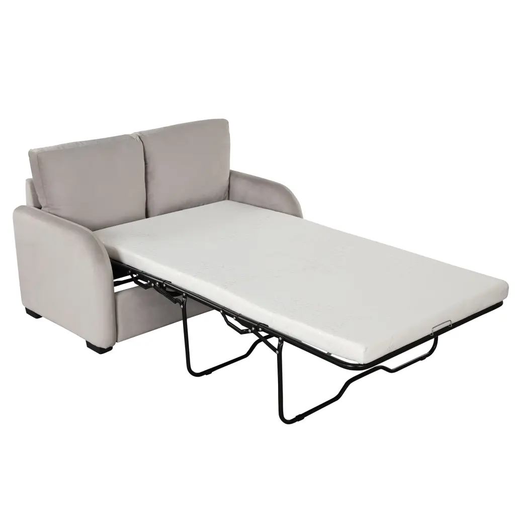 CoSoTower Pull Out Sofa Bed USB Charging Port and 3-Pin Plug Twin Size Mattress Loveseat Sleeper Small Apartment Living Ro...