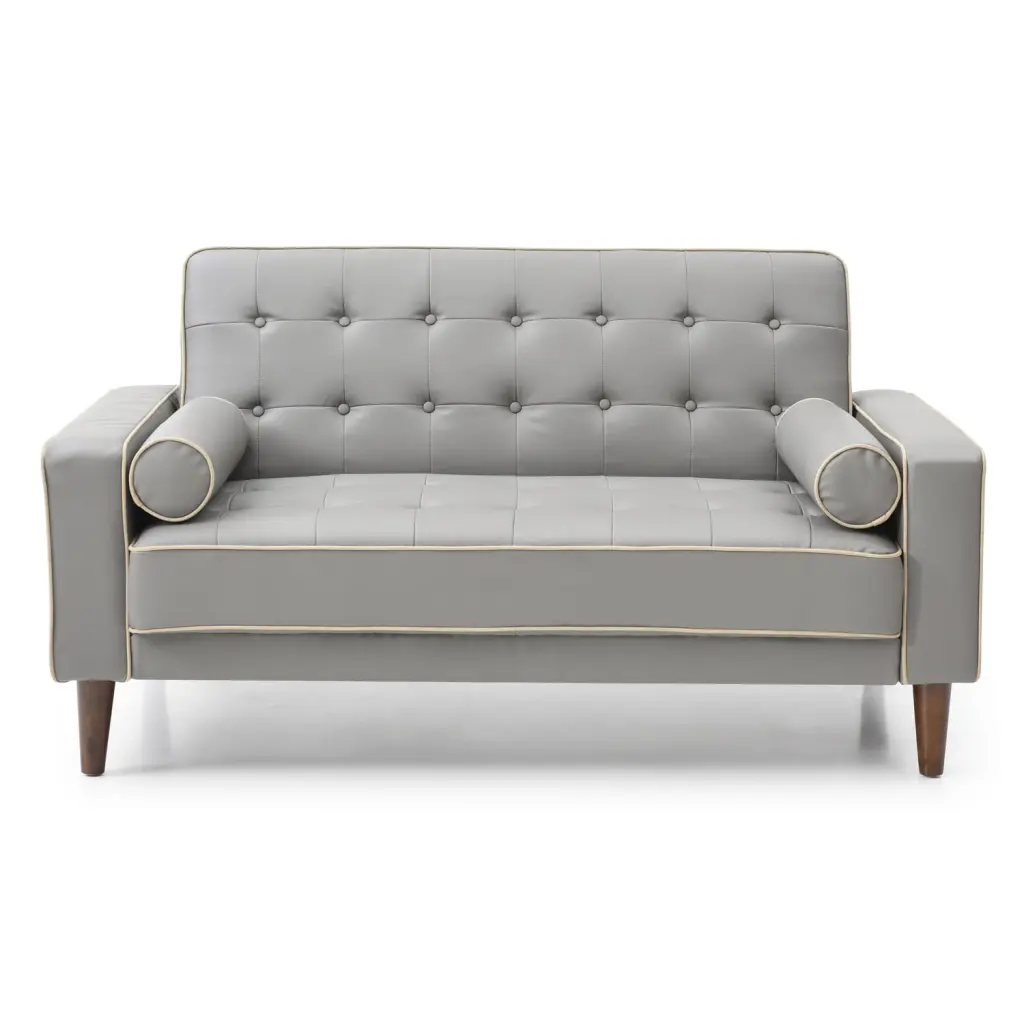 LYKE Home Loveseat Bed Gray - Convertible Sofa Small Spaces