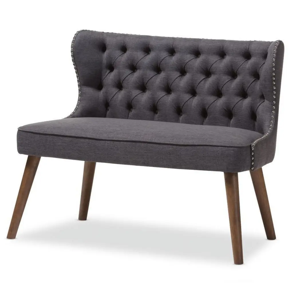 Allora Loveseat Dark Gray Modern Upholstered 2-Seater Couch Living Room