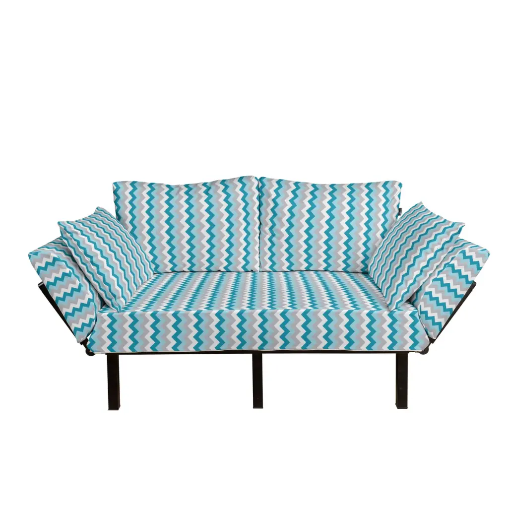 Adrinfly Modern Loveseat Light Grey Fabric Living Room Ambesonne