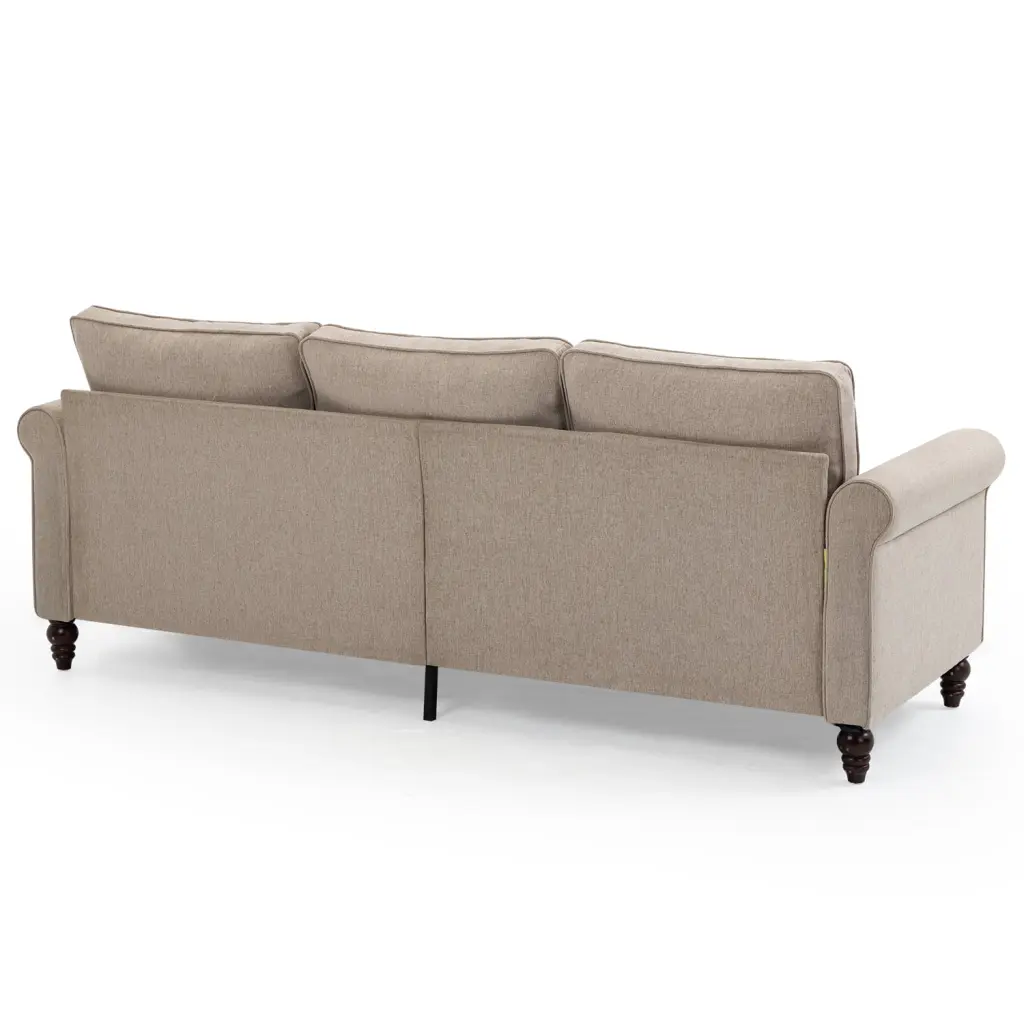 Andoer 70 inch 3 Seater Loveseat Sofa Century Modern Couches Living Room Button Tufted Sofa