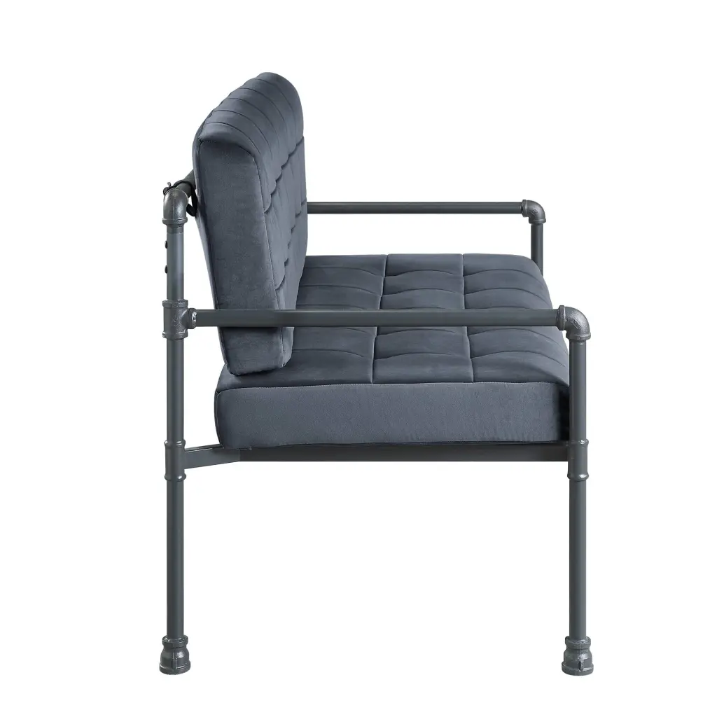Loveseat Gray Velvet - Modern Upholstered Sofa Living Room Bed Bath & Beyond