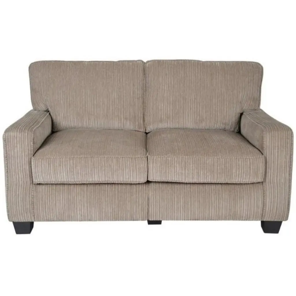 Bowery Hill Modern Fabric Loveseat Beige