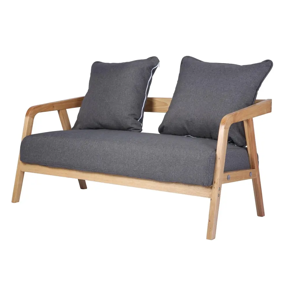 51 W Loveseat Sofa Modern Upholstered 2-Seater Love Seat Wood Frame Compact Spaces CARDEN