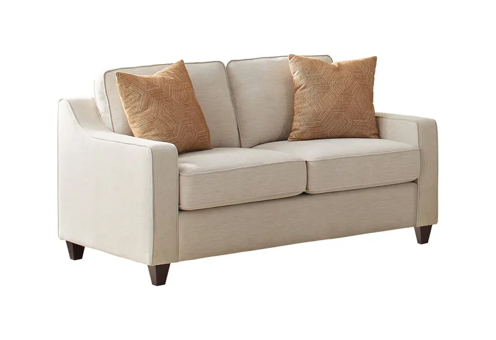 Christine Upholstered Cushion Back Loveseat Beige - Comfortable 2-Seater Sofa Living Room Coaster Company