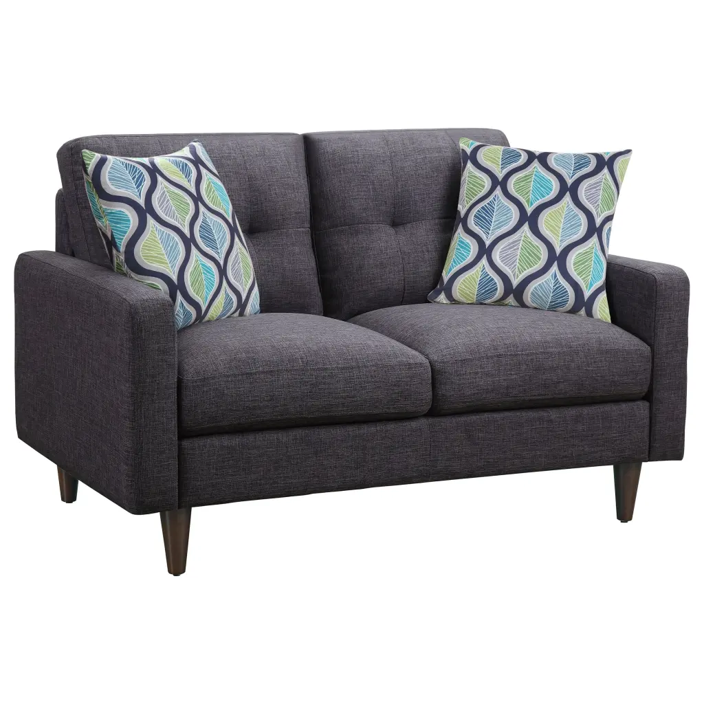Coaster Watsonville Grey Loveseat Tufted Back - Elegant Living Room Seating Coaster Company