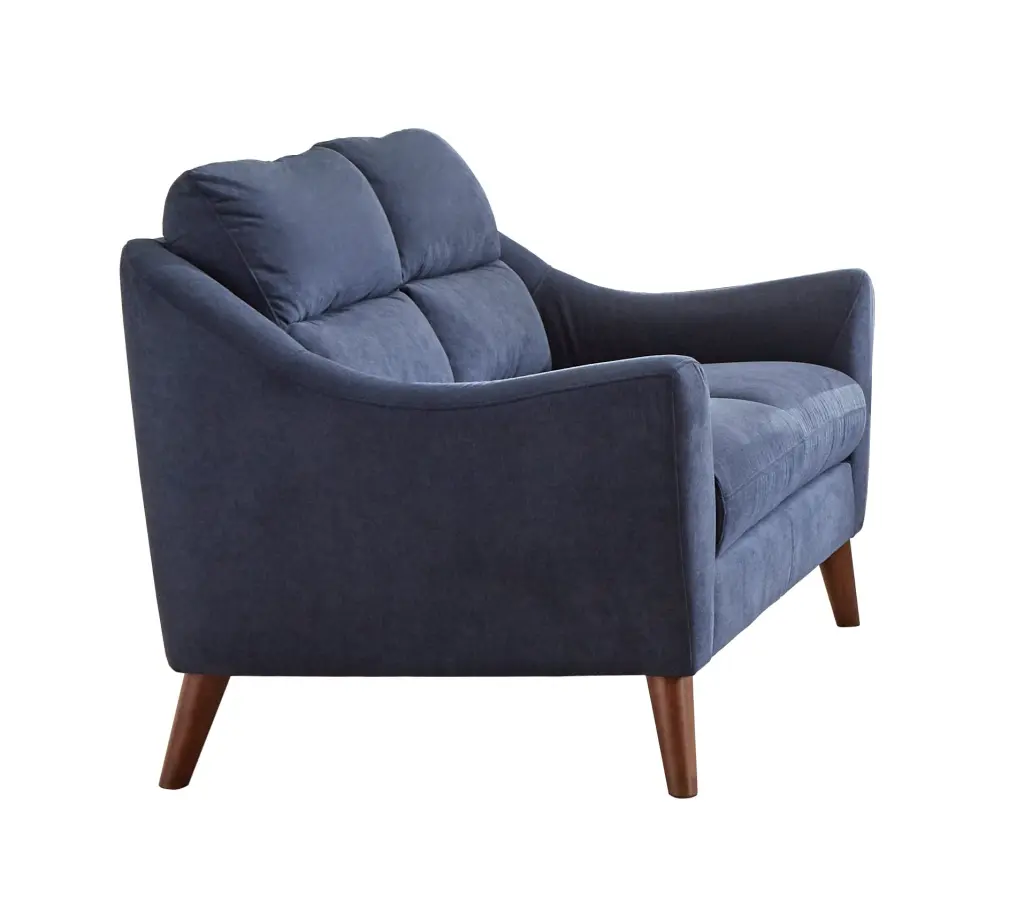 Gano Sloped Arm Upholstered Loveseat Navy Blue Sofa Coaster Company