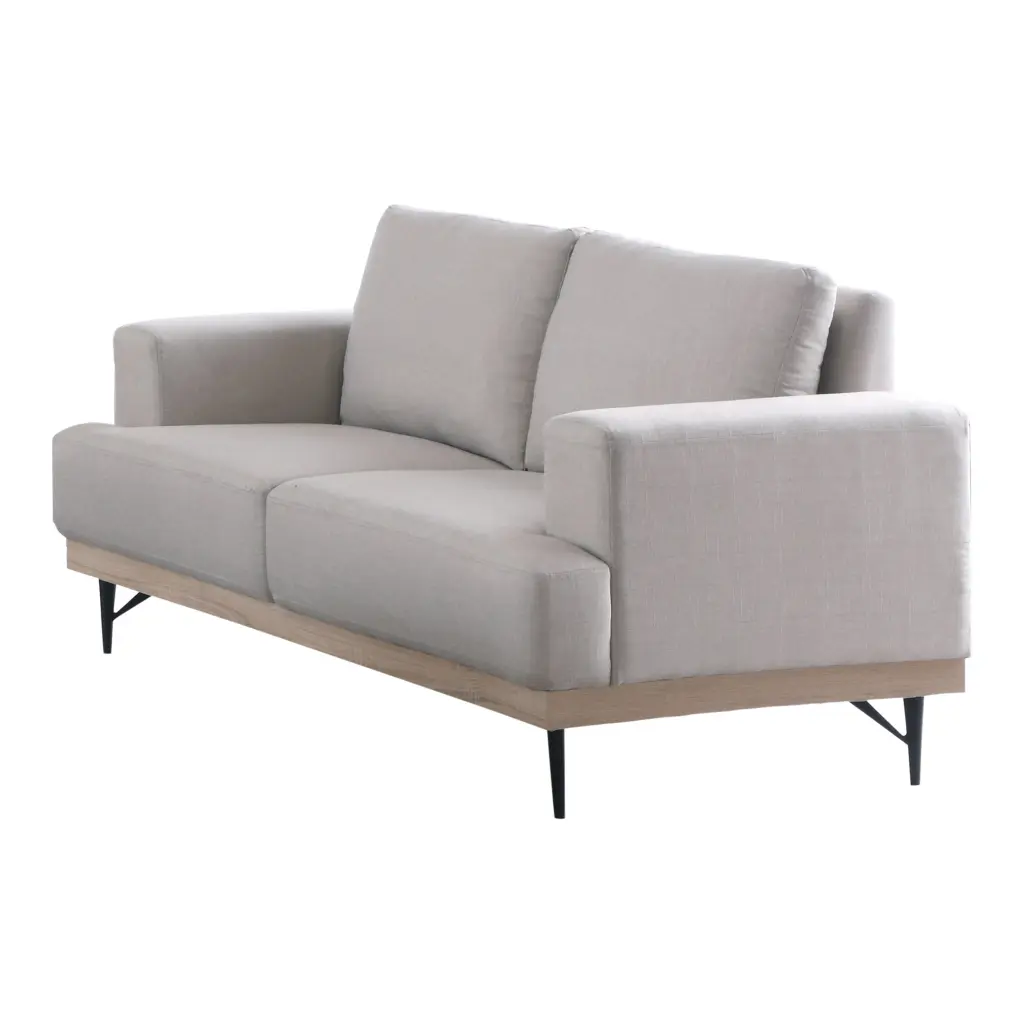 Kester Recessed Track Arm Loveseat Beige Comfortable 2-Seater Sofa Coaster Company