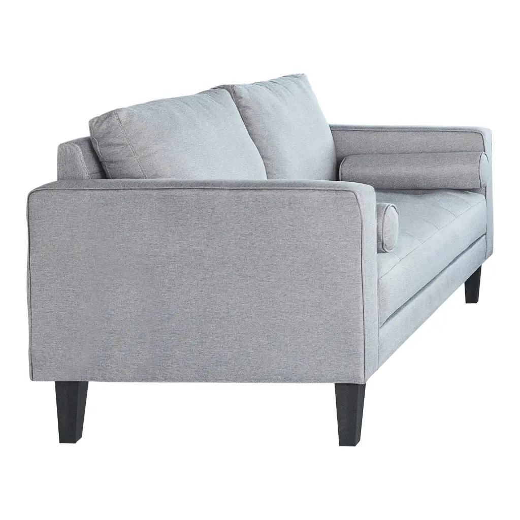 Lennox Track Arm Upholstered Loveseat Charcoal Modern Sofa Coaster Company