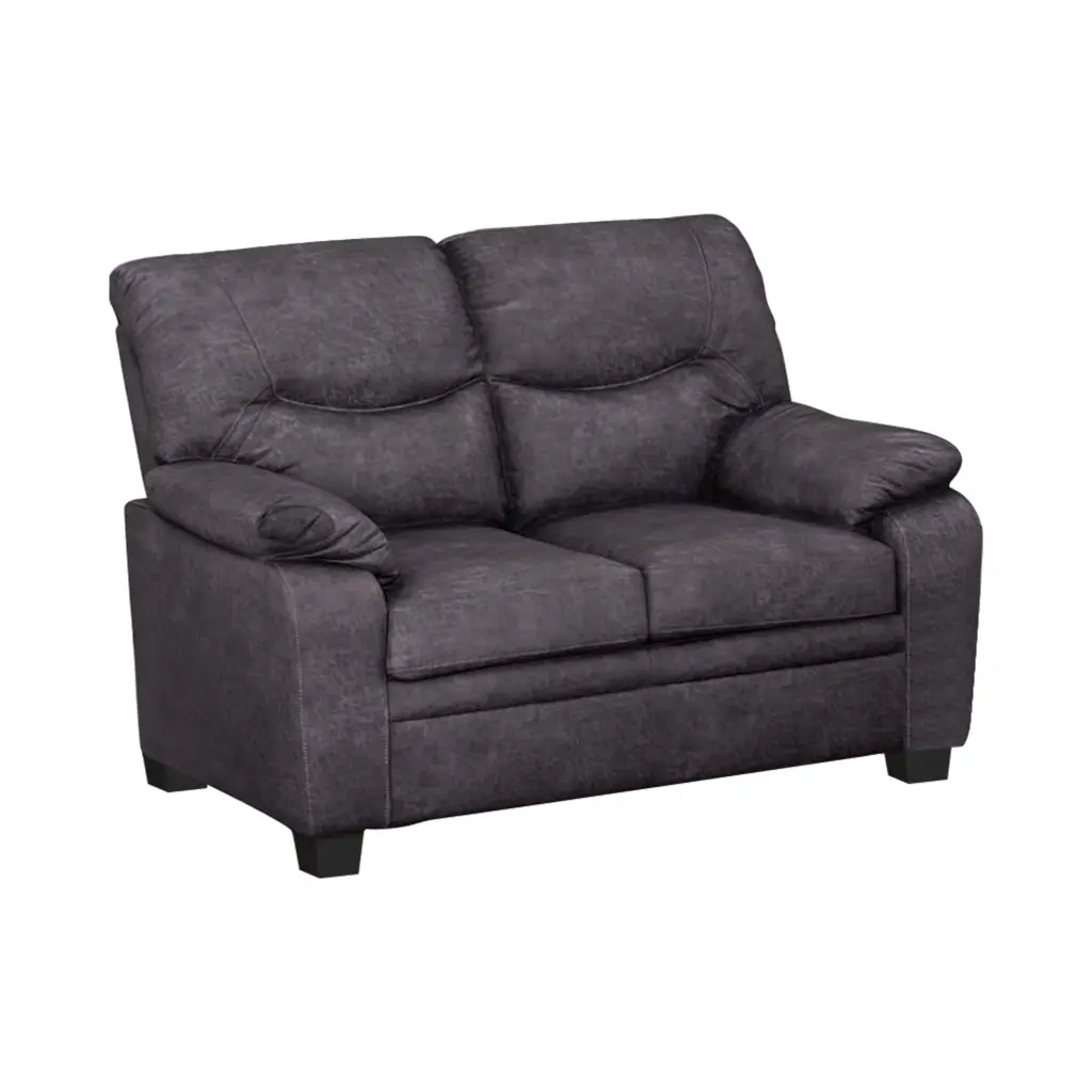 Meagan Pillow Top Arms Upholstered Loveseat Charcoal - Comfortable Two Seater Sofa Coaster Company