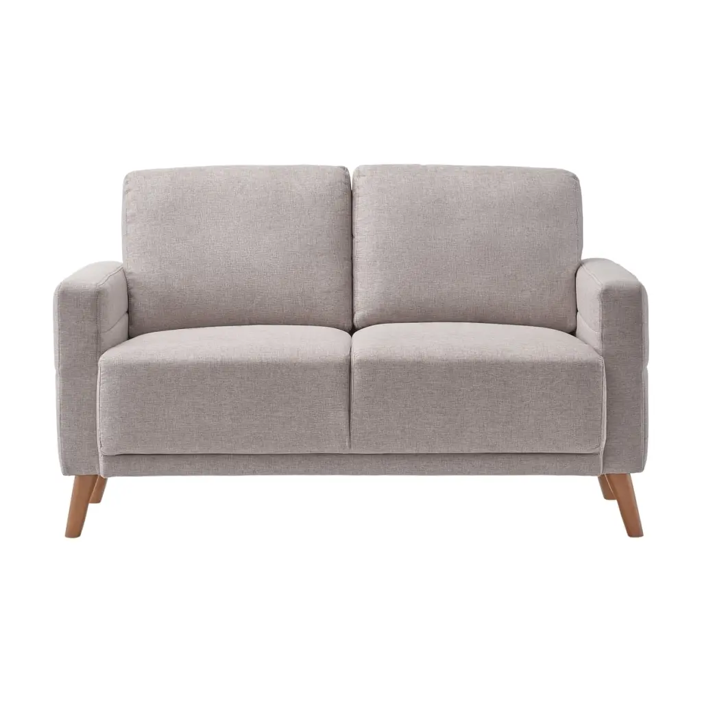 CorLiving Clara 2 Seat Light Gray Fabric Upholstered Contemporary Sofa Loveseat