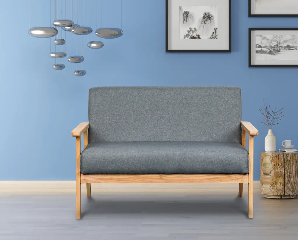 CoSoTower Mid-century Modern Loveseat Sofa Solid Wood Frame Full Foam Seat Cushion