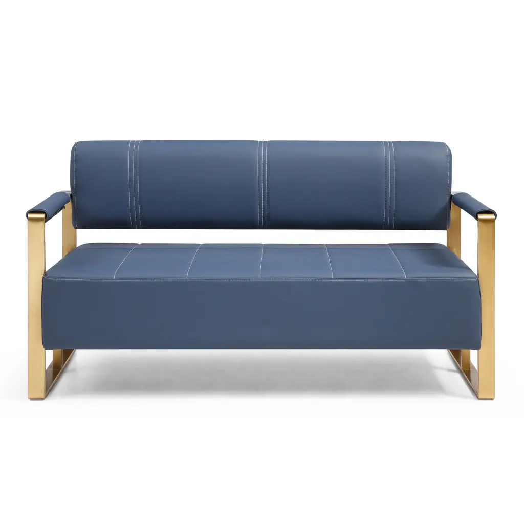 57.9 Width Modern Upholstery Faux Bonded Leather Loveseat Sofa Living Room Accent Love Seats Small Spaces 2 Seater Couch S...