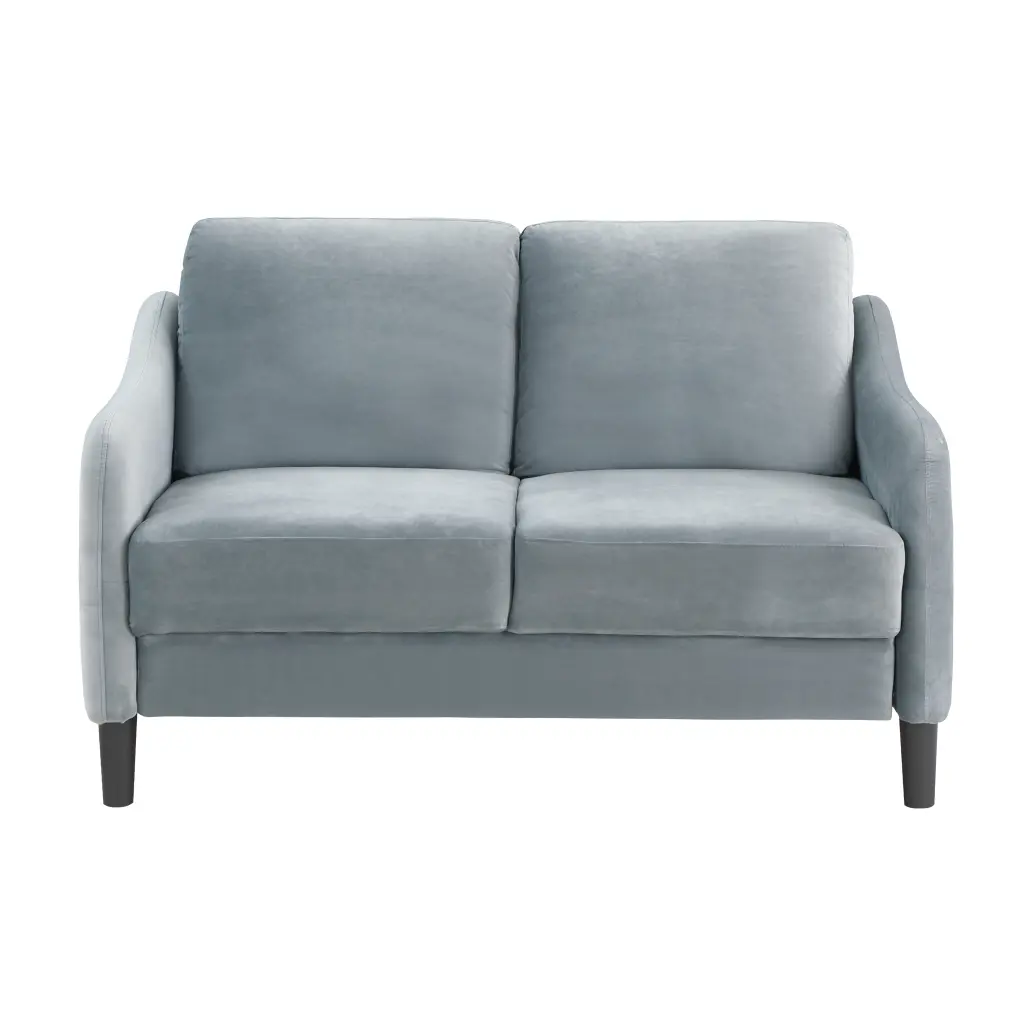 DeeHome 51.5 Inch Loveseat Sofa Small Couch Compact Spaces Living Room Bedroom Grey