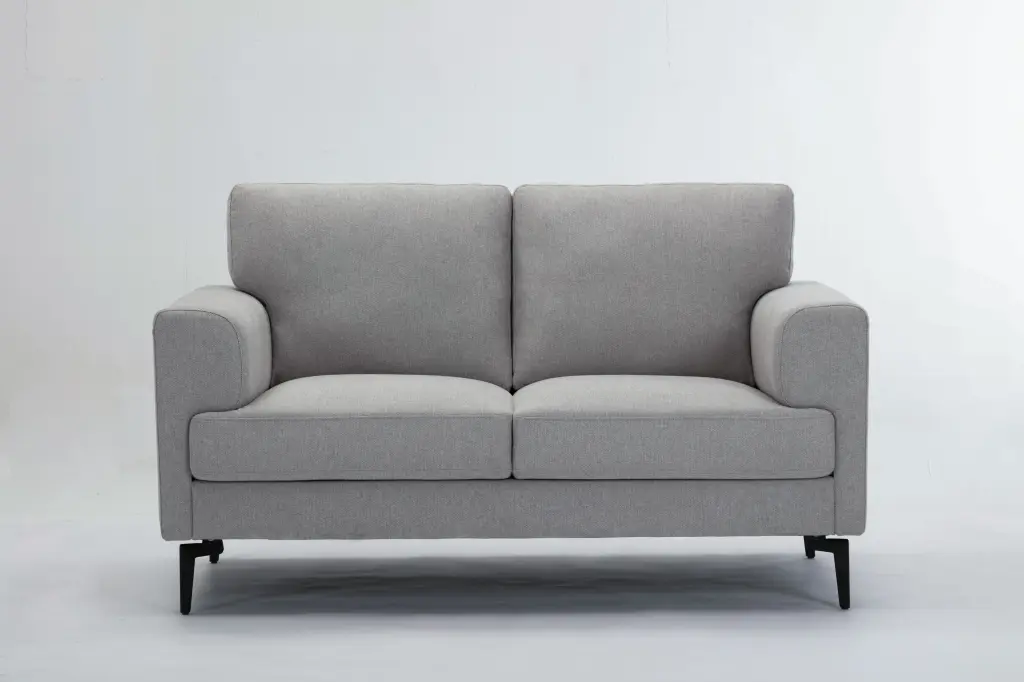 DeeHome ACME Kyrene Loveseat Light Gray Linen Modern Homes