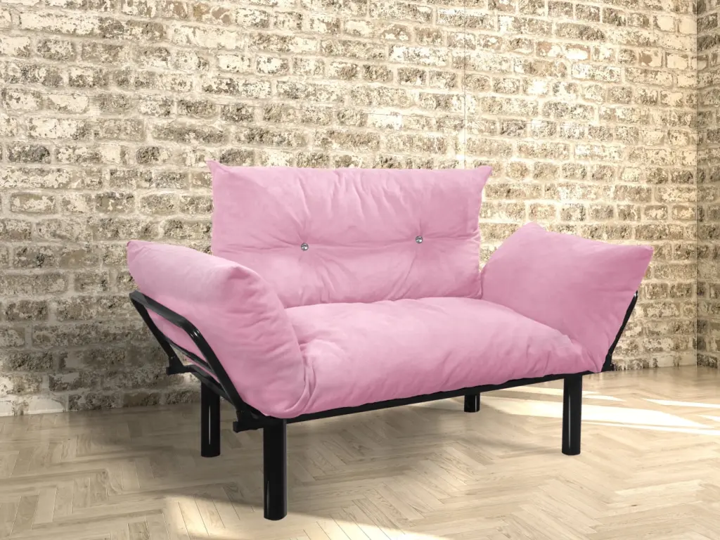 DeeHome Ada Loveseat Sofa Pink 2-Seat Modern Couch Living Room Bedroom