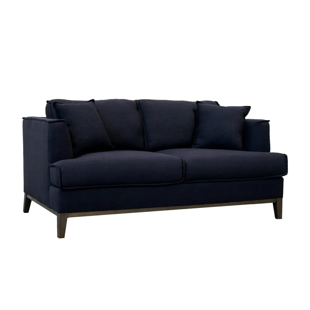 DeeHome Aspen Navy Linen Loveseat Living Room