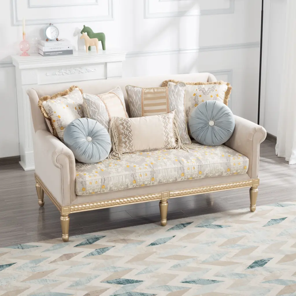 DeeHome Classic Style Loveseat Elegant and Comfortable Upholstered Sofa
