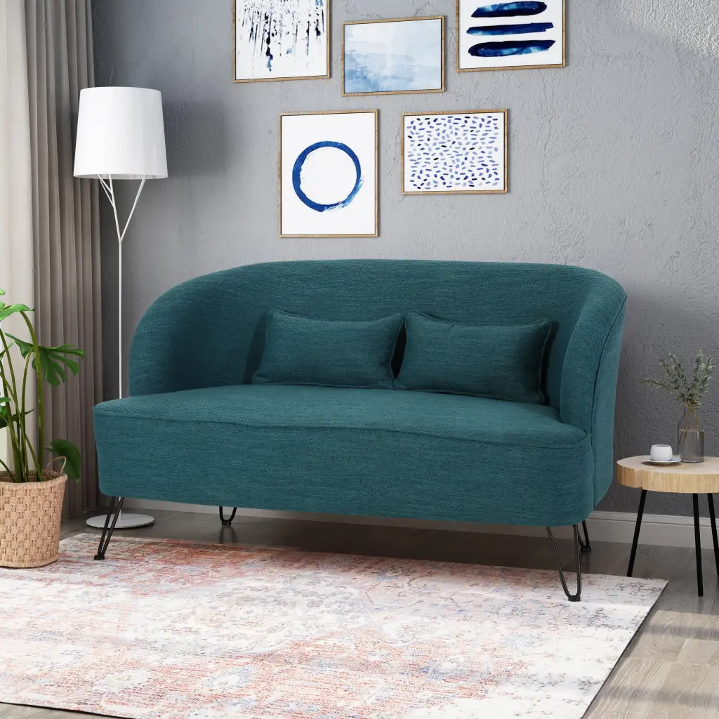 DeeHome Loveseat - Comfortable Two-Seater Sofa Living Room, Bedroom, or Office