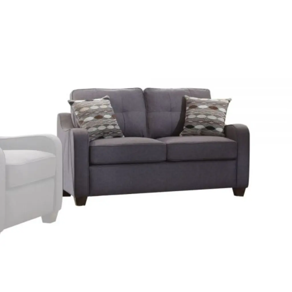 Ergode Loveseat 2 Pillows Gray Linen