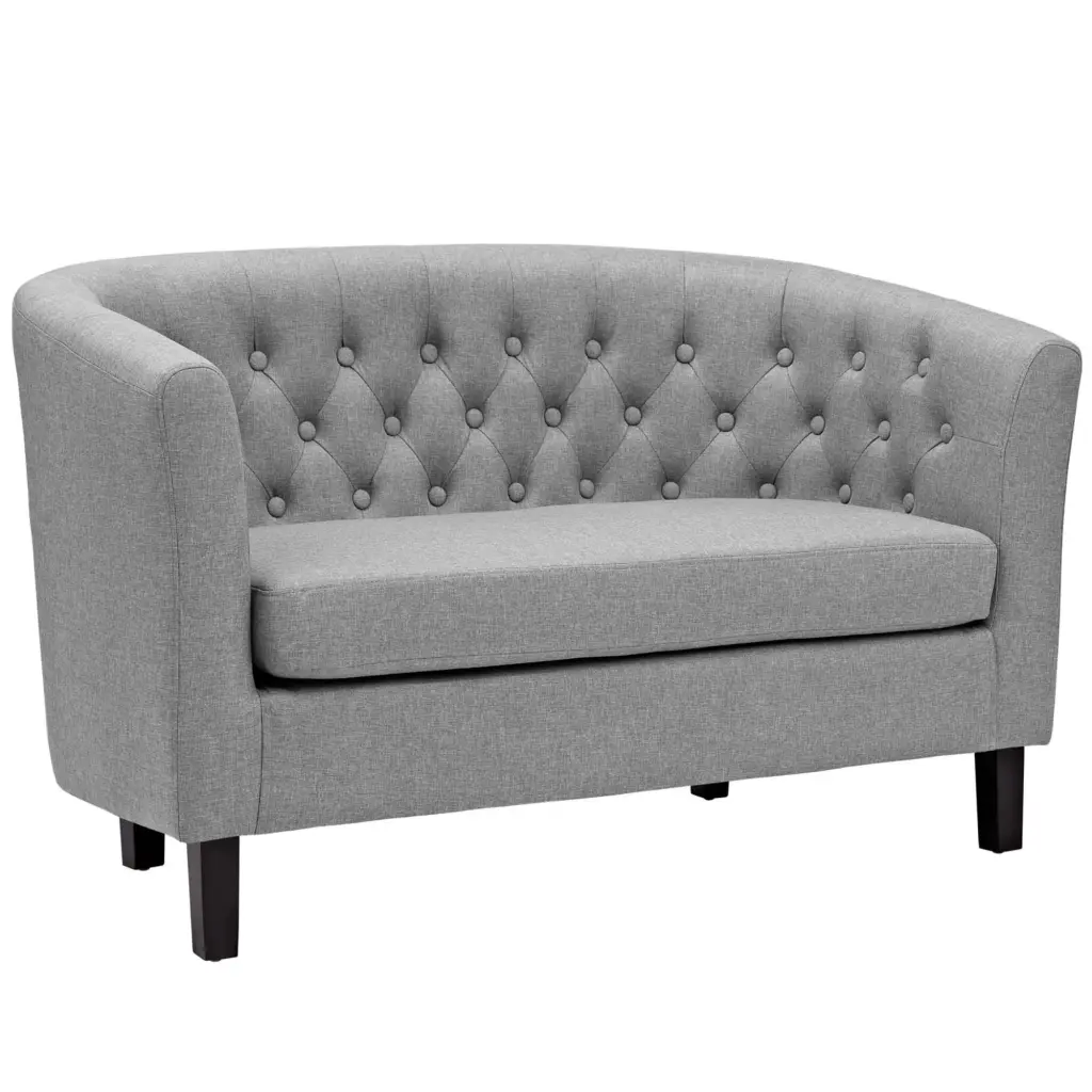 Ergode Prospect Upholstered Fabric Loveseat - Light Gray - Contemporary Two-Seater Sofa Living Spaces