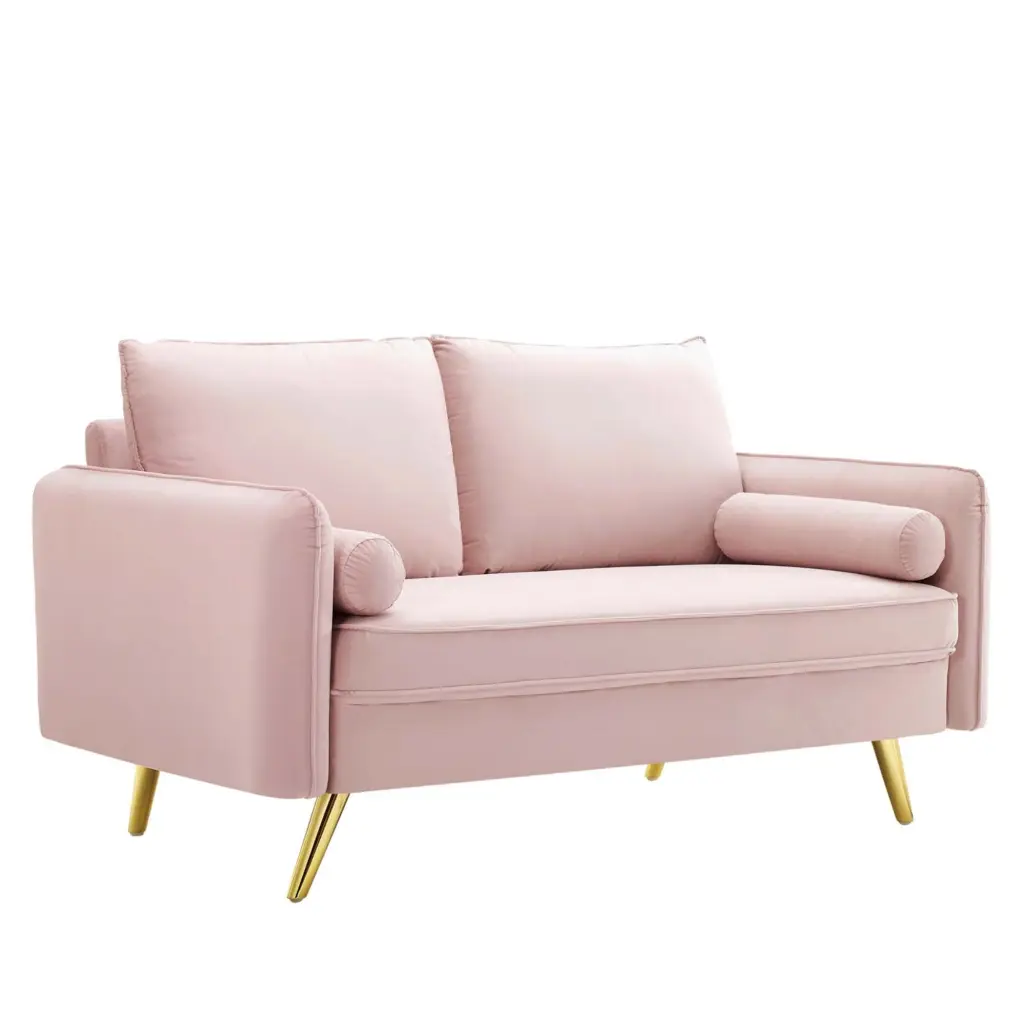Ergode Revive Performance Velvet Loveseat Pink