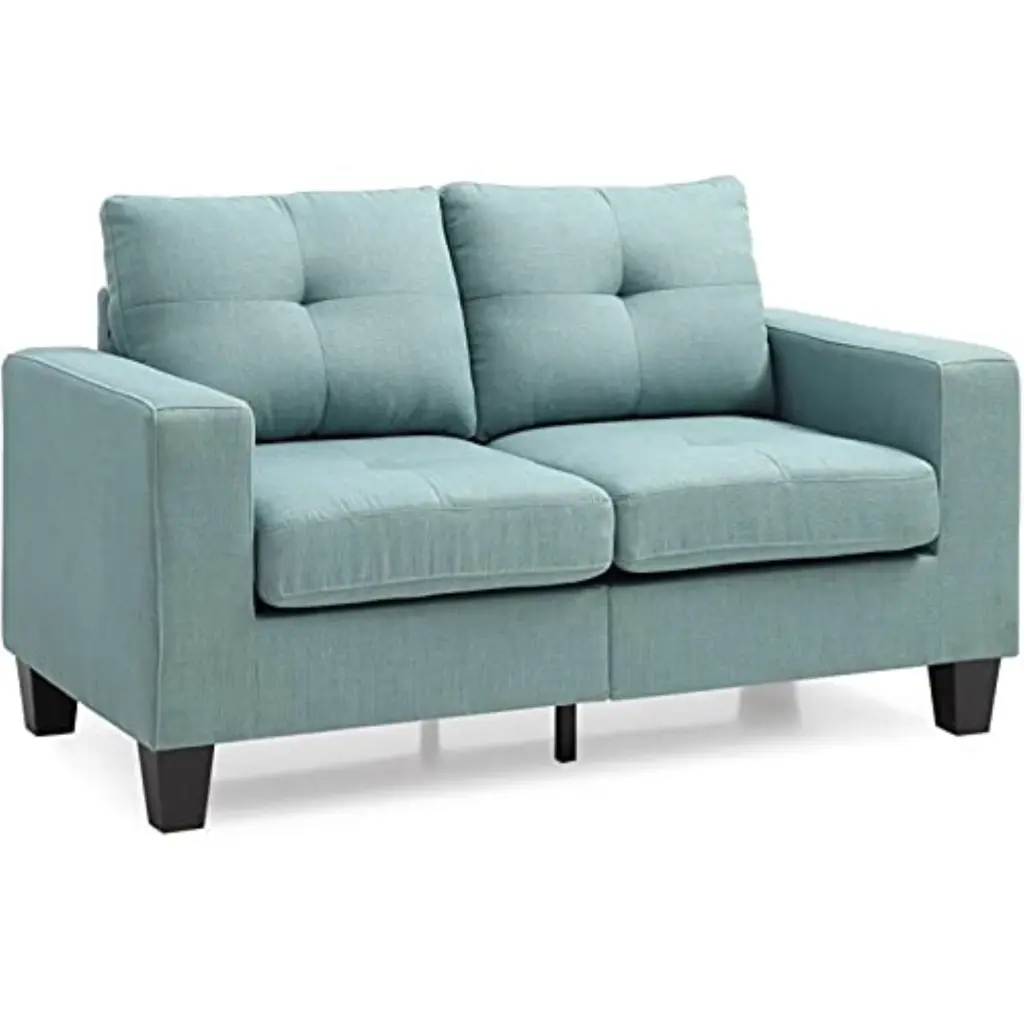 Glory Furniture Newbury Twill Fabric Modular Loveseat Teal