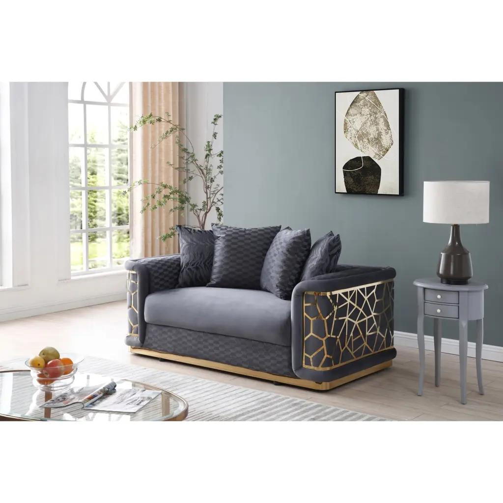 Glory Furniture Talia G0990A-L Loveseat Dark Gray