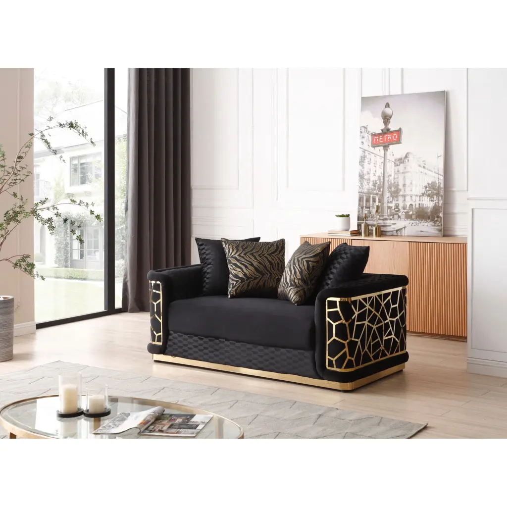 Glory Furniture Talia G0993A-L Loveseat Black