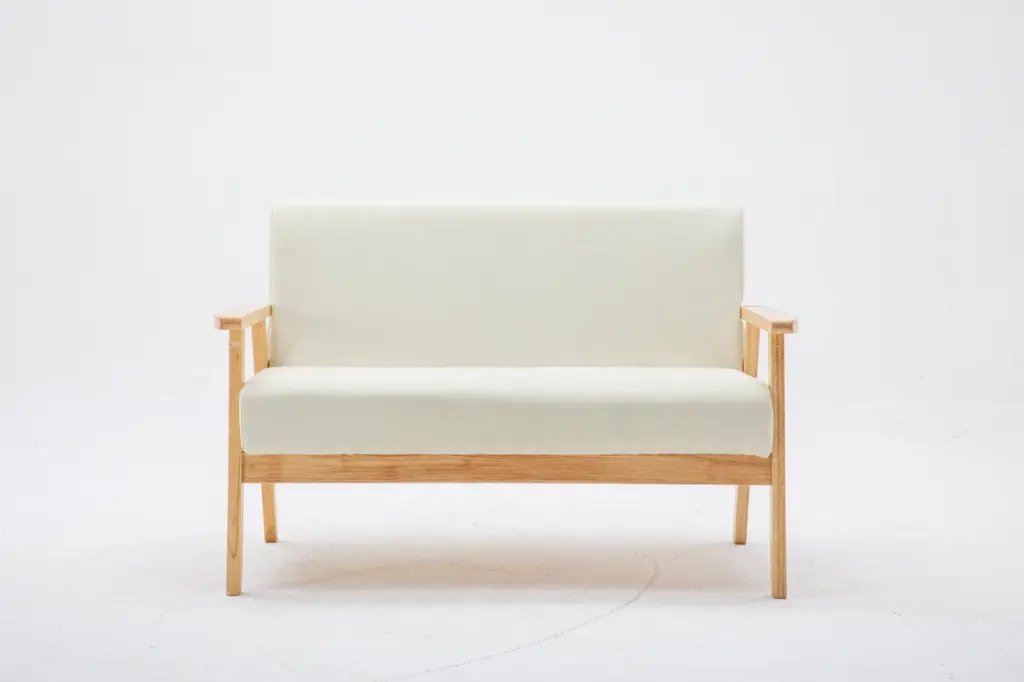 Sleek Silver Loveseat Modern 2-Seater Sofa Living Room Go Green Woods