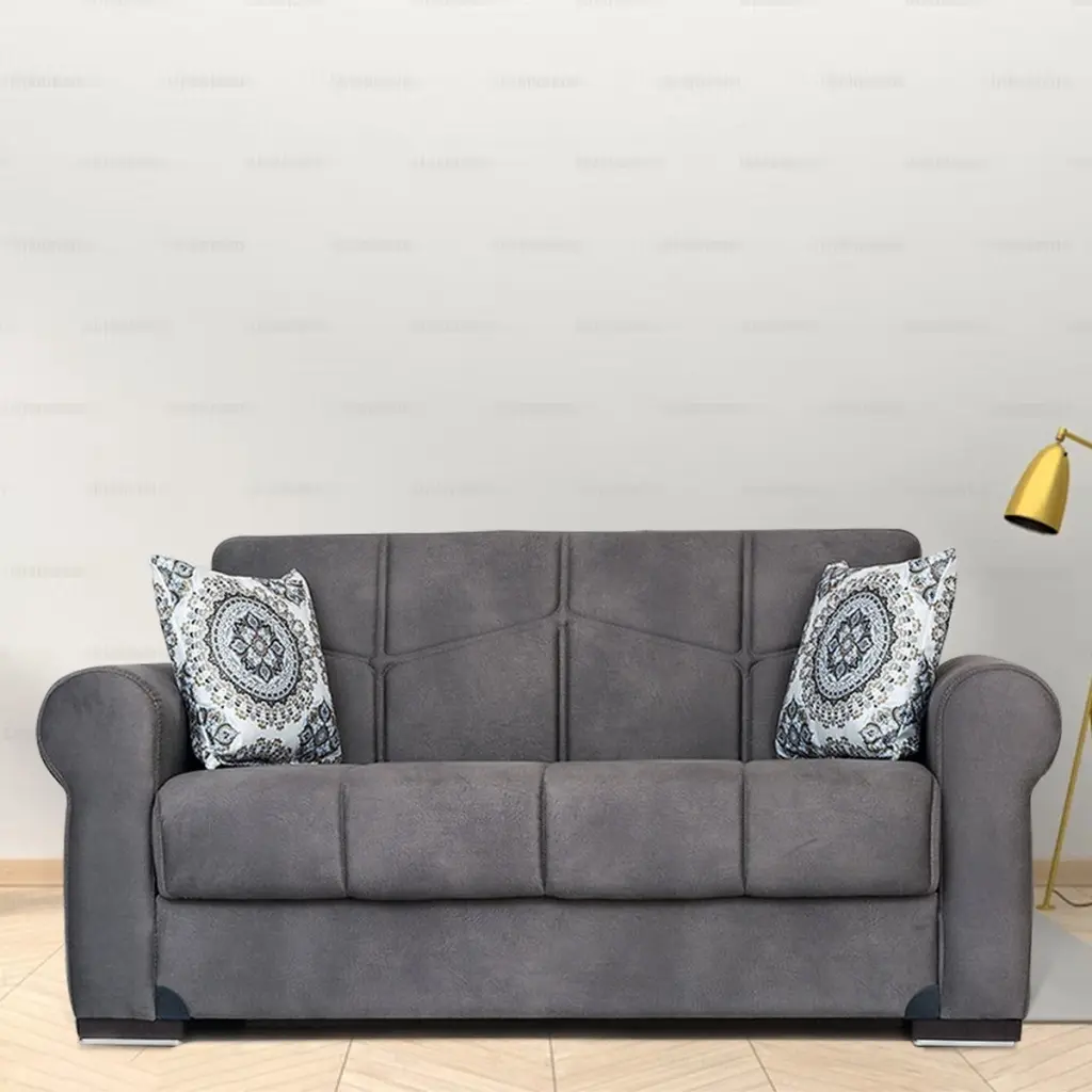 Togo Gray Tufted Back Loveseat Luxurious Living Room Style Go Green Woods