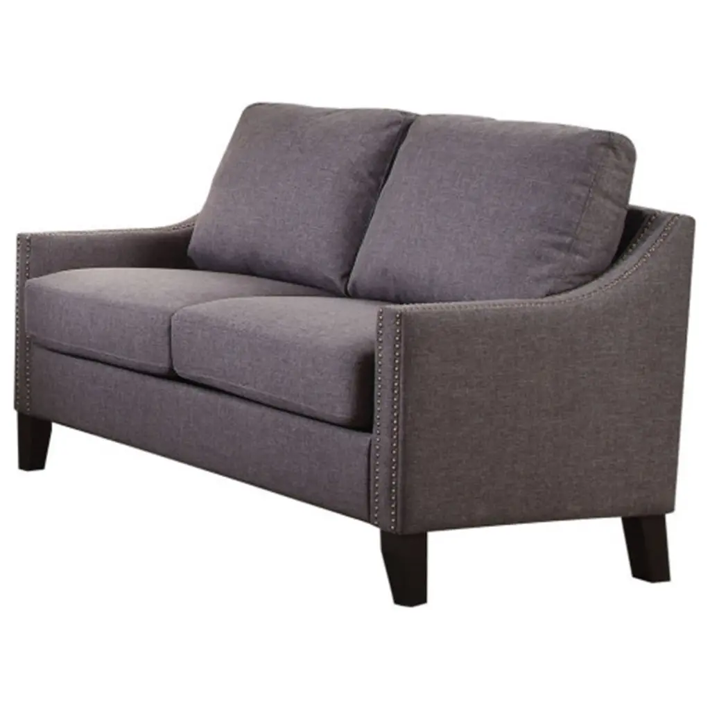 HomeRoots Decor 48-inch Gray Linen Loveseat