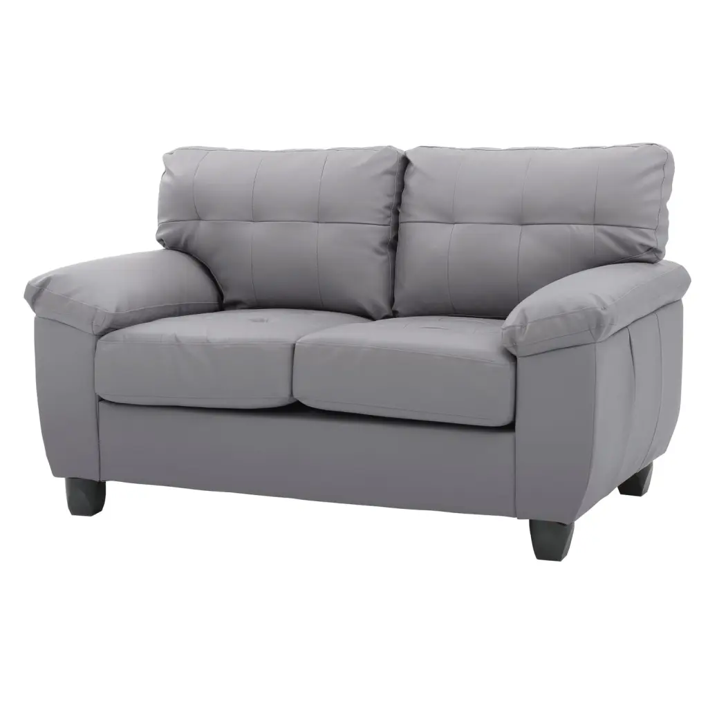 Homestock Artistic Accomplishment Loveseat Gray - Stylish Two-Seater Sofa Small Spaces