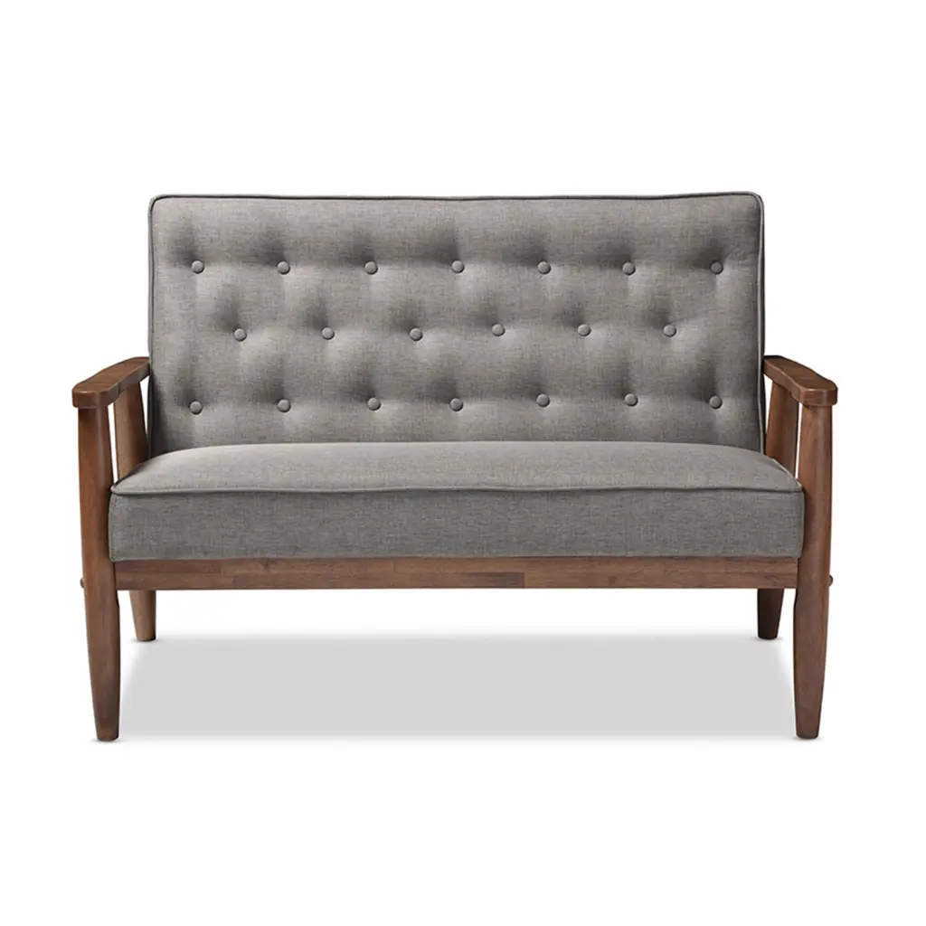 HomeStock Boho Beauty Retro Modern 2-Seater Loveseat Living Room