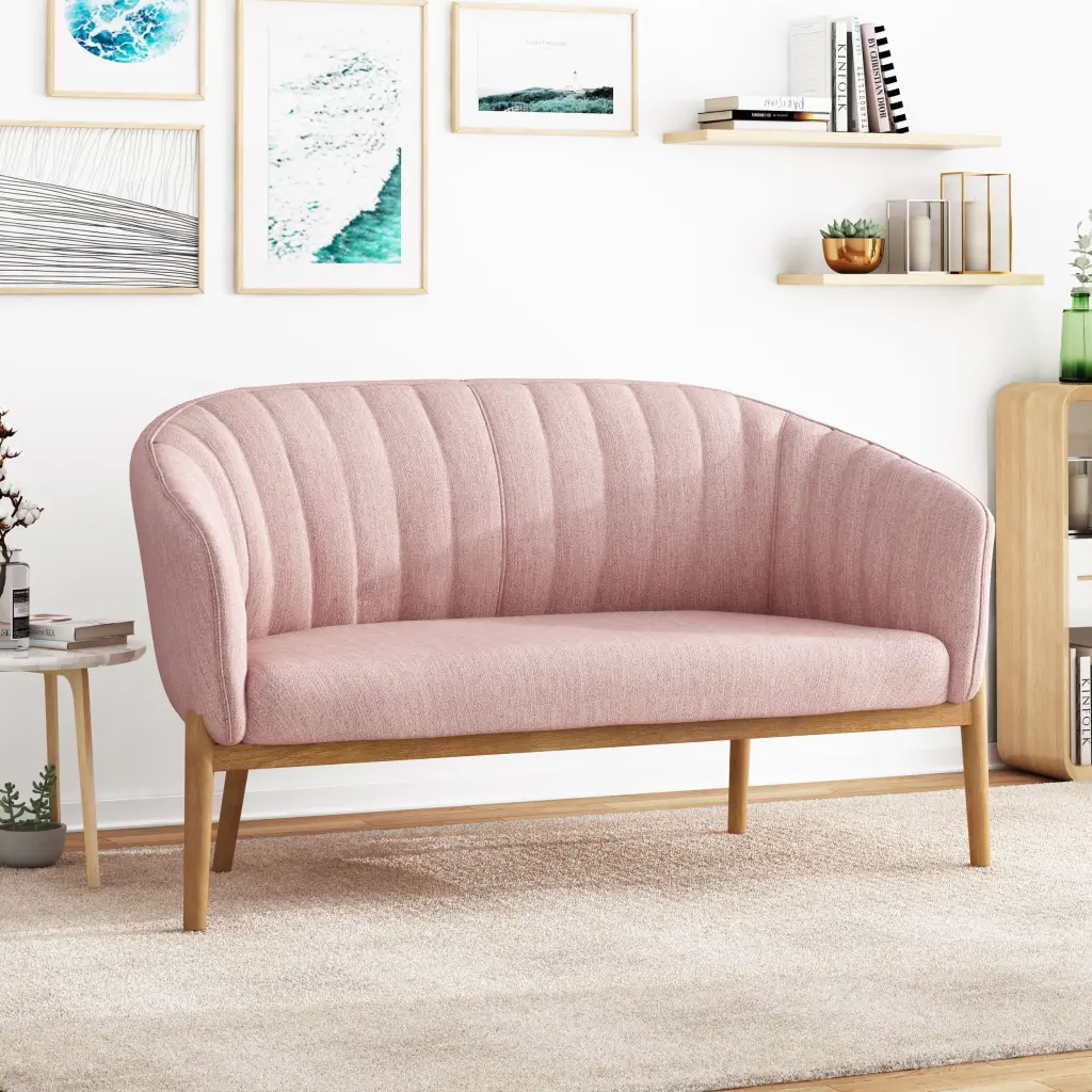 Homiyad Loveseat Sofa - Modern Living Room Furniture Plush Cushions