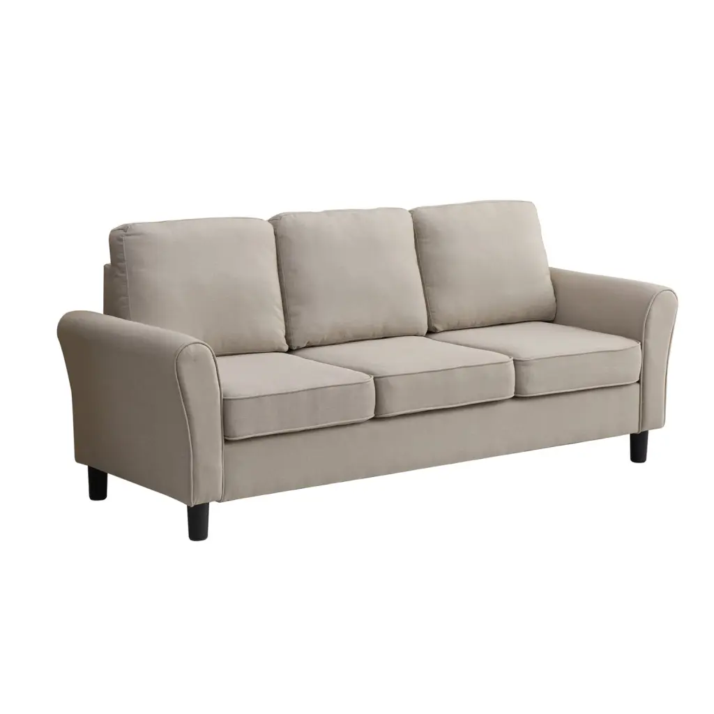 Hybition Linen Sofa Modern Comfy Loveseat Living Room Office Beige