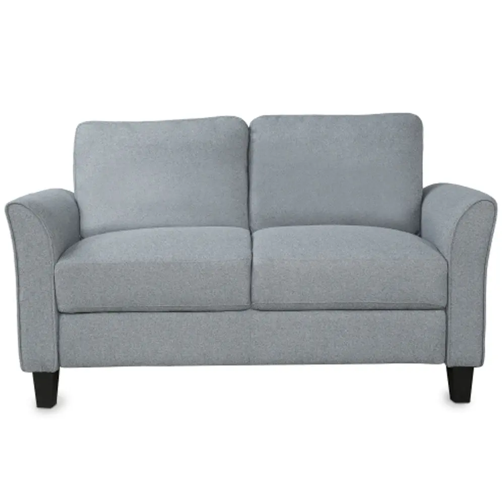 Gray Double Seat Loveseat Sofa Modern Living Room Furniture Hypeshops