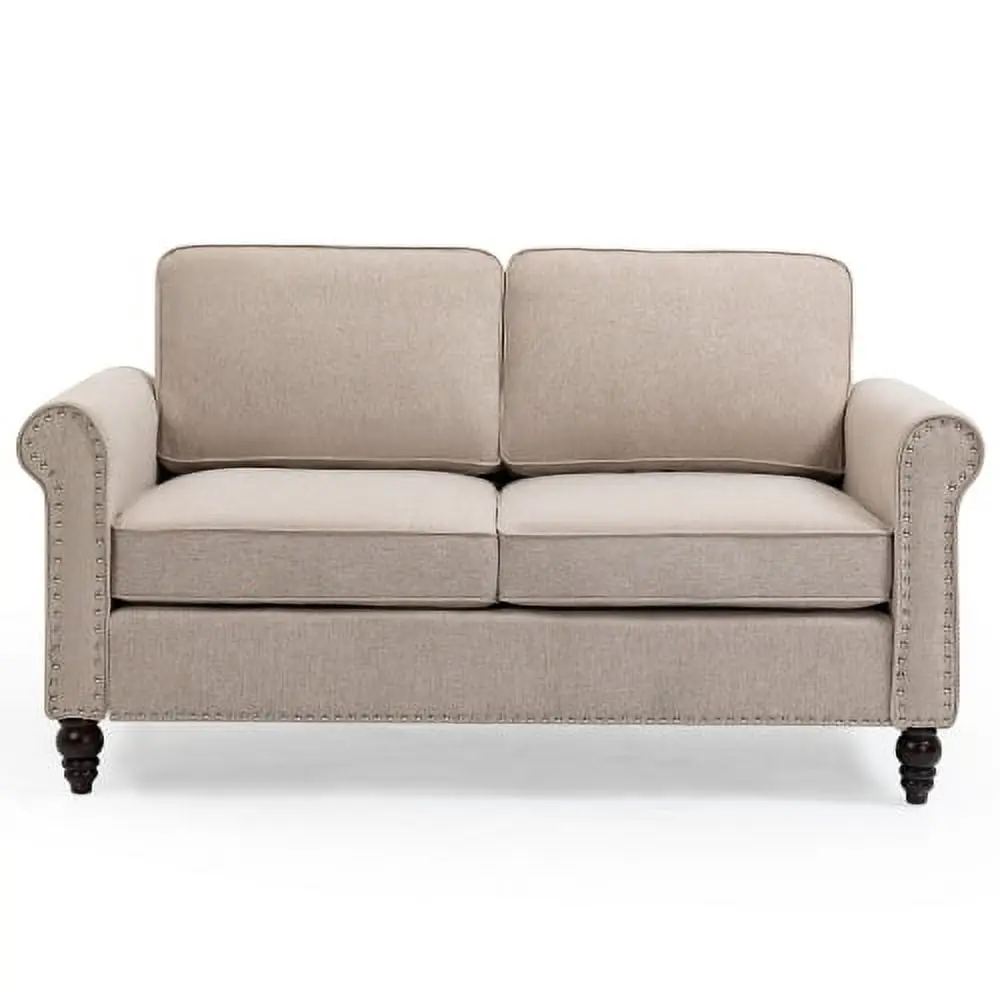 Mid Century Modern 2 Seater Loveseat Sofa Button Tufted Design Stylish Living Rooms Hypeshops