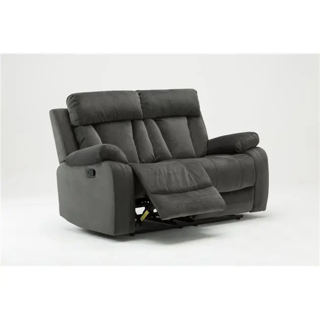 Modern Fabric Loveseat Grey 40 Inch - Compact Living Room Sofa KD Estanteria
