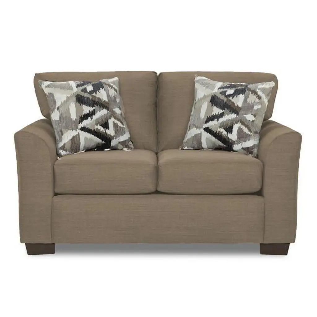 Ava Loveseat Sofa Taupe - Modern Two-Seater Couch Comfortable Upholstery KD Gabinete