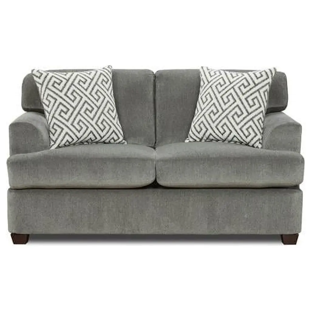 Mina Loveseat Sofa Gray - Modern Two-Seater Couch Living Room KD Gabinete