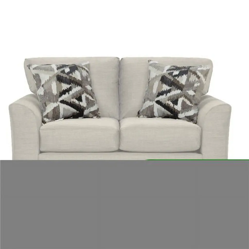 Oliver Loveseat Sofa Beige - Elegant Two-Seater Couch Living Room or Bedroom KD Gabinete