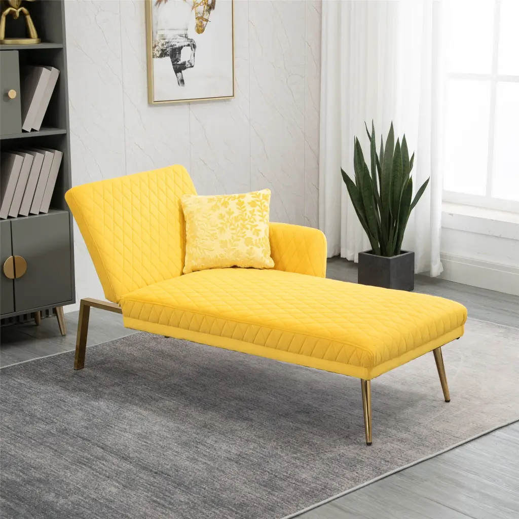 COOLMORE Velvet Accent Loveseat Sofa Metal Feet Modern Living Room Kofun