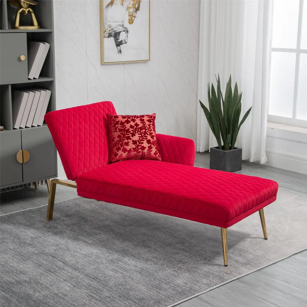 COOLMORE Velvet Accent Loveseat Sofa Metal Feet Modern Living Room Kofun